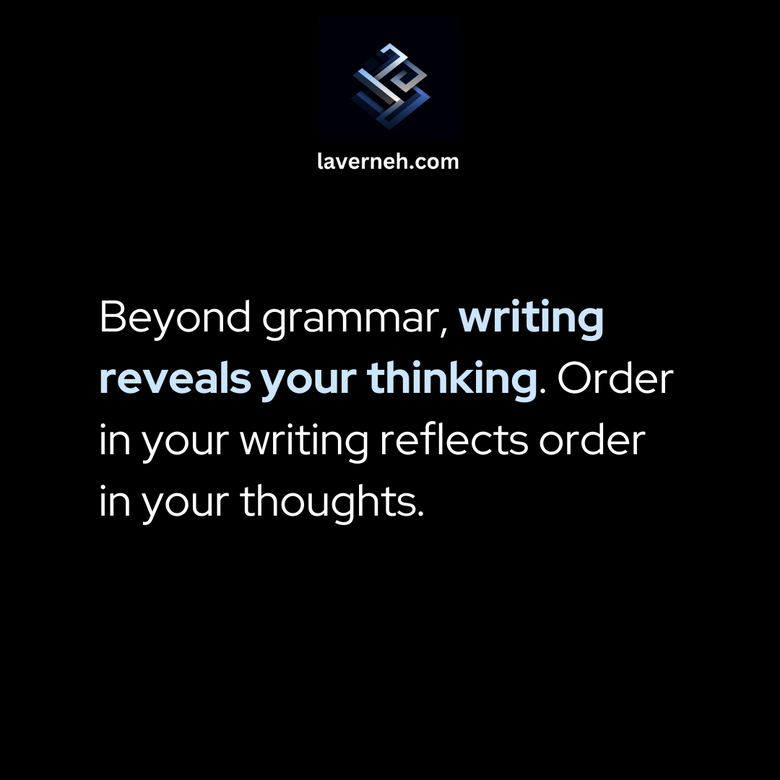 Graphic: Writing reveals thinking.