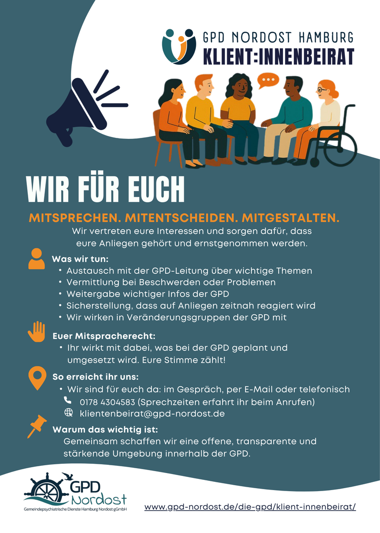 Flyer vom Klientenbeirat