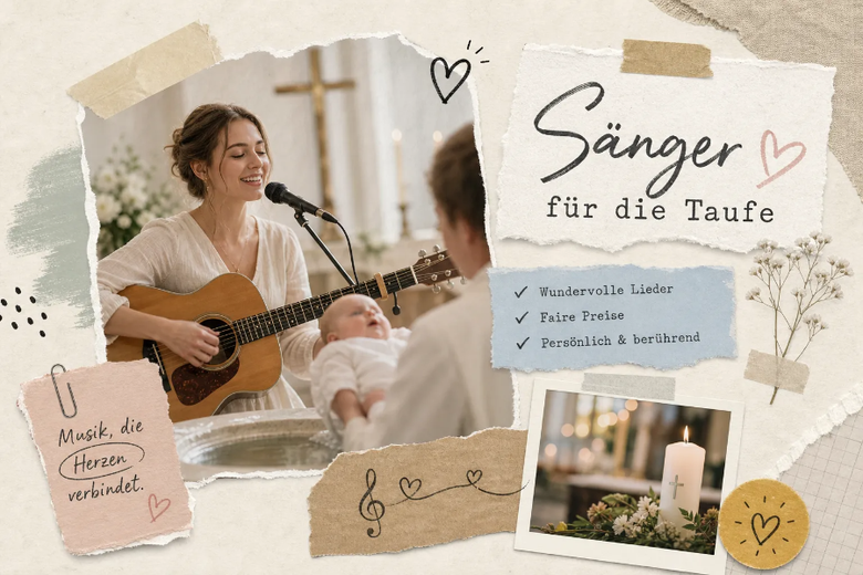 Sänger für die Taufe buchen: Preise, Lieder & Tipps