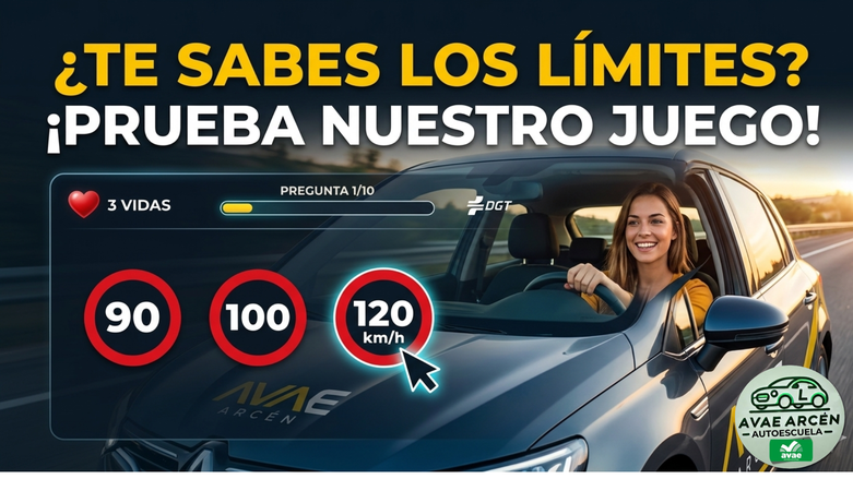 Test de Velocidades DGT Interactivo Autoescuela Avae Arcén