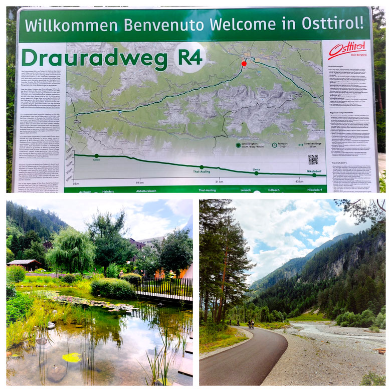 Drautalweg, Radweg, Lienz, Drau, Radtour, Familientour, R4, Vitalpinum, Abfaltersbach, Lienzer Dolomiten, Pustertaler Höhenstraße, Bischofsmütze, Gailtaler Alpen, Spitzkofel, Lienz, Assling, Leisach, Anras, Amlach, Bärenwirt, Panorama, babebi-ontour.com,