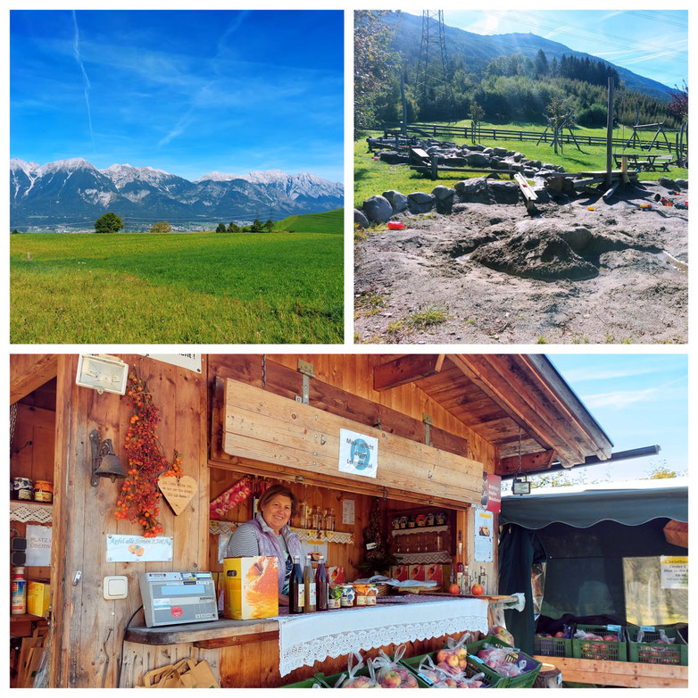 Tiroler Unterland, Radtour, Hofladen, Tulfes, Spielplatz, Urlaub, Tirolerland, Herbst, Radtour