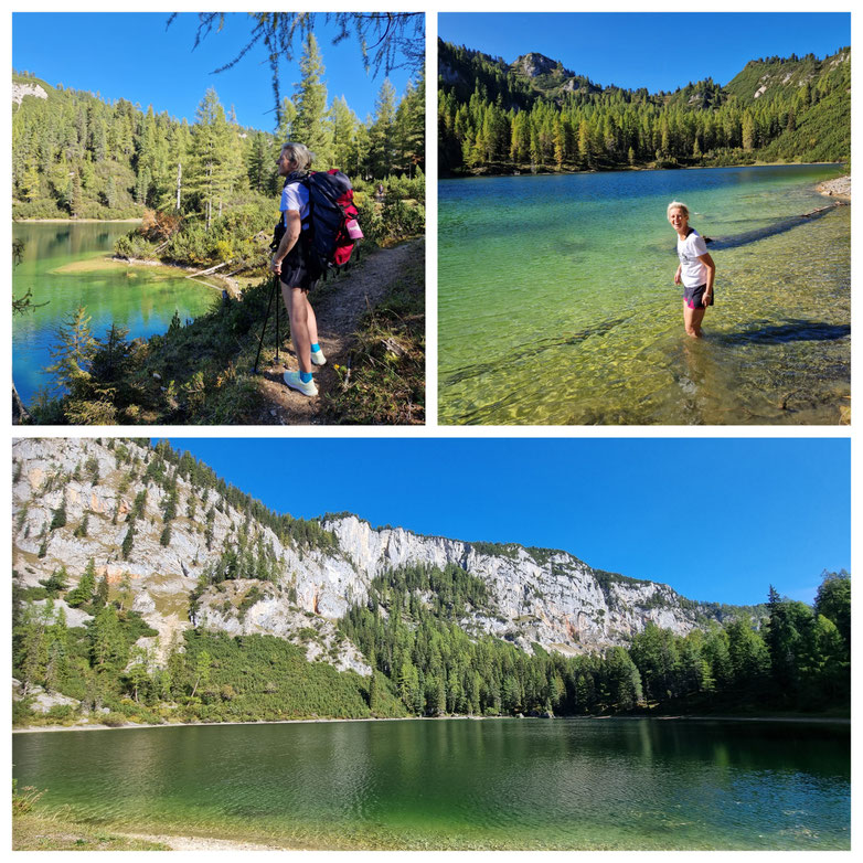 babebi-ontour. Hatschn&Haxln, durch ganz Österreich, Steiermark, Haus im Ennstal, Ennstal, Kufstein, Grafenbergsee, Ahornsee, Wanderung, Panorama, Herbstwanderung, Bergseebaden, Bergsee