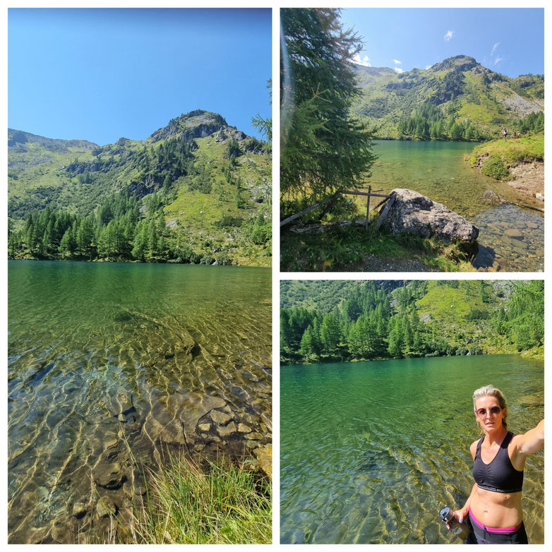 babebi-ontour.com, Hatschn&Haxln, durch ganz Österreich, Longa, Lungau, Wirpitschsee, Bergesee, Wanderung, kristallklares Wasser, kneipen, Bergsee baden, Wanderung, Wandern mit Kindern,