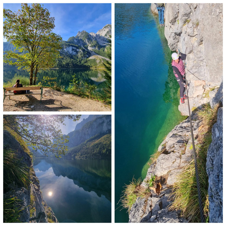 babebi-ontour.com, Hatschn&Haxln, durch ganz Österreich, Gosausee, Laserer Alpin Klettersteig, einfacher Klettersteig, Dachstein Panorama,