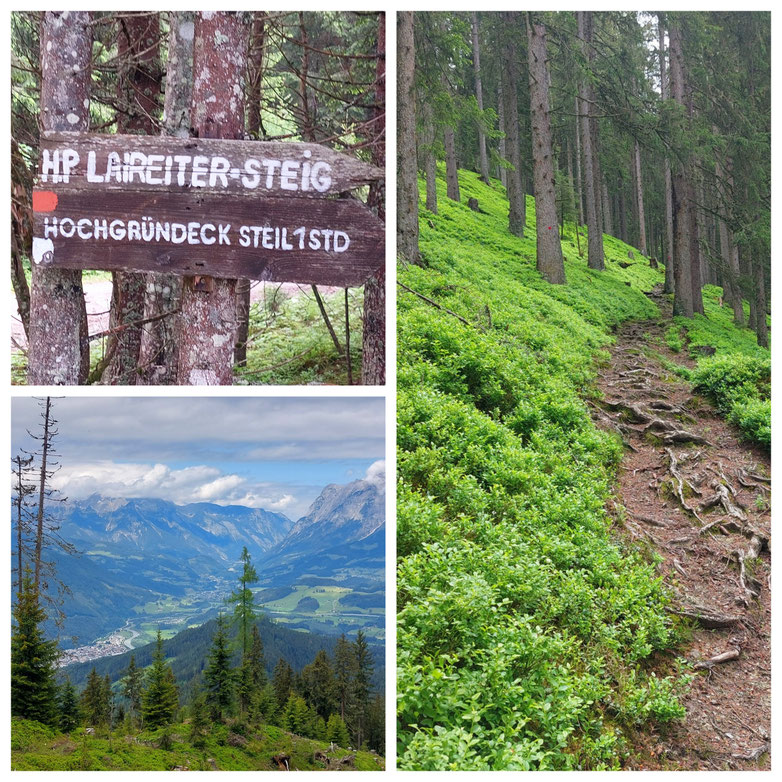 Bischofshofen, Sankt Johann im Pongau, Hüttau, Wagrain, Hochgründeck, Friedenskapelle, Gipfelkreuz, Wanderung, Waldweg, steil, Laireiter Steig,
