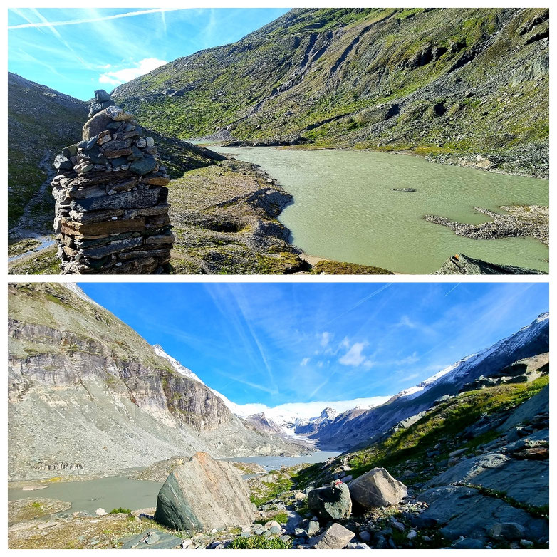 Alpe Adria Trail, Etappe 1, Kaiser Franz Josef Höhe, Heiligenblut, Bricciuskapelle, Großglockner, Sandersee, Pasterze, Weitwandern, Döllach, Bergsteigerfriedhof, Apriacher Stockmühlen, Mörtschach, Kräuterwiesen, Marterle,
