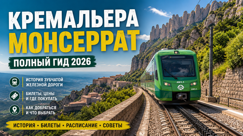 Подробный гид по кремальере Монсеррат в 2026 году: история зубчатой железной дороги, цены на билеты, расписание, как добраться из Барселоны