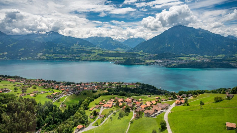 Elite Flights, Helicopter Scenic Flight, Helicopter Flight from Bern-Belp, Lake Thun