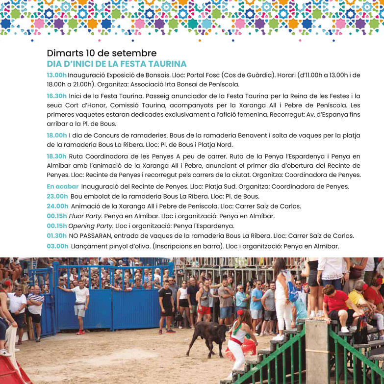 Programa de las Fiestas de Peñíscola