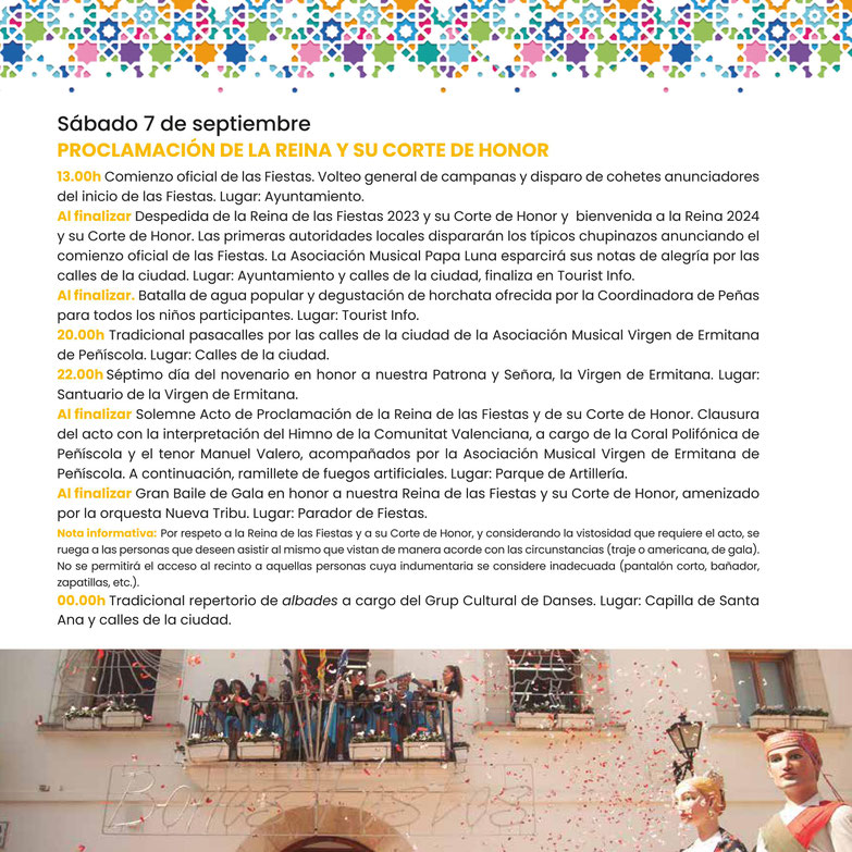 Programa de las Fiestas de Peñíscola