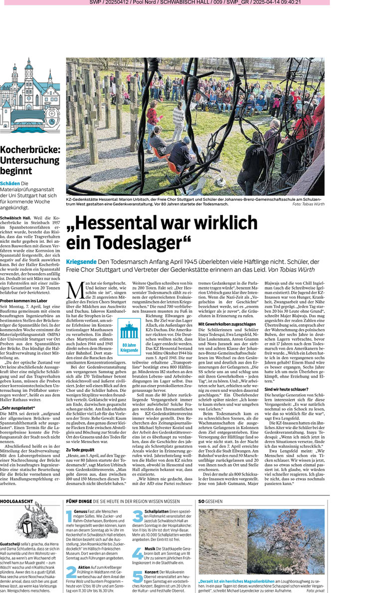 Haller Tagblatt, 14.04.2025