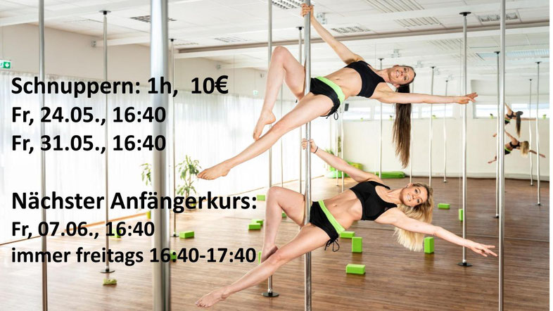 Pole Dance Schnupperstunde POLEFIT Graz Jasmine Tautschnig und Katharina Kerschbaumer