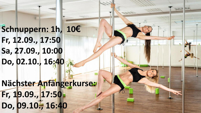 Pole Dance Schnupperstunde POLEFIT Graz Jasmine Tautschnig und Katharina Kerschbaumer