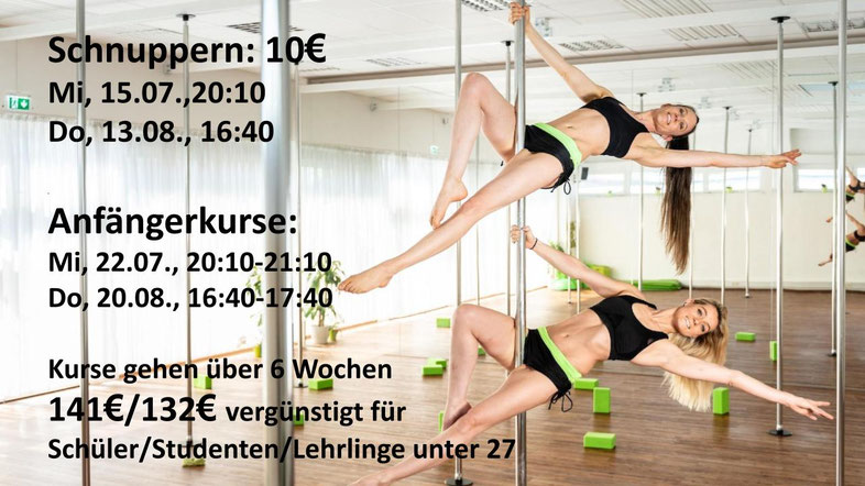 Pole Dance Schnupperstunde POLEFIT Graz Jasmine Tautschnig und Katharina Kerschbaumer