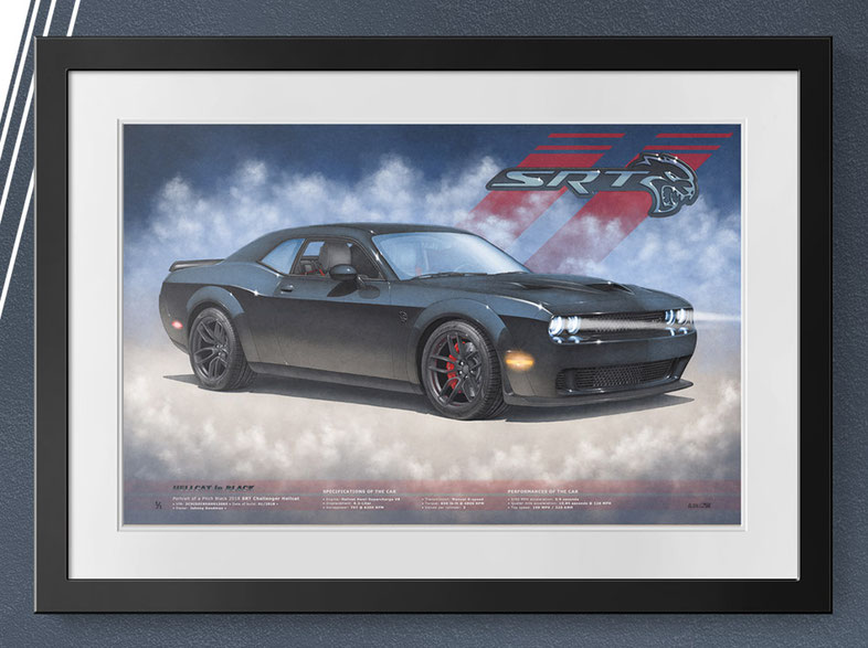 2018 Dodge Challenger Hellcat Wide Body by Alain Lemire Lemireart