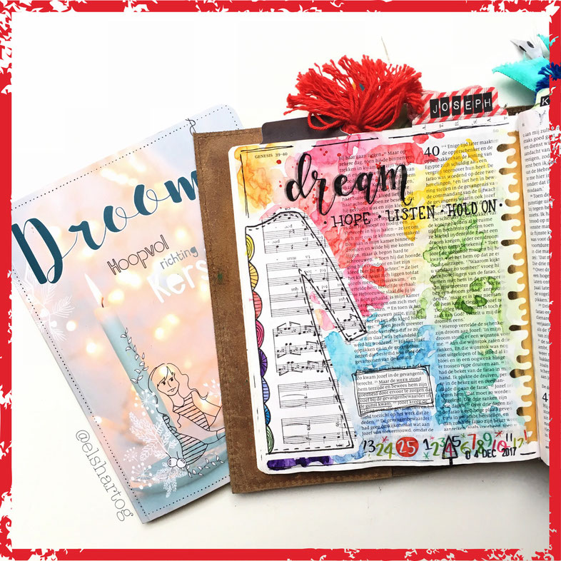Voorbeeld biblejournaling #droomadvent