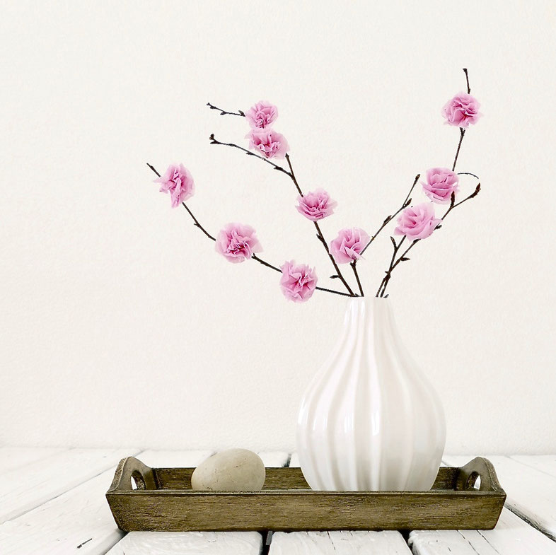 Blüten aus Taschentüchern DIY