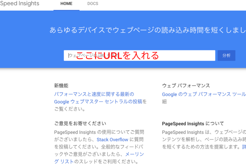 Googleのページスピードインサイト