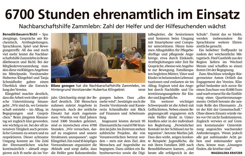 Bericht von Magdalena Kratzer im Tölzer Kurier vom 3. April 2026
