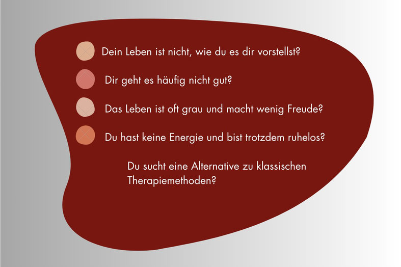 Gründe warum du mit Körperpsychotherapie anfangen möchtest, dir geht es häufig nicht gut, das Leben ist nicht wie du es dir vorstellst, dein Leben ist zu grau, du hast keine Energie, du suchst eine Alternative zu klassischen Therapiemethoden?