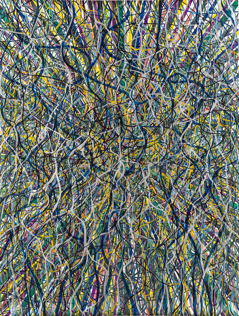 Nymphomania XI | ink, acryl on Canson paper | 200 x 152 cm | 2018 | Thomas Mass