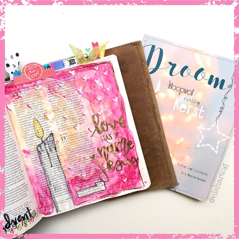 Voorbeeld biblejournaling #droomadvent