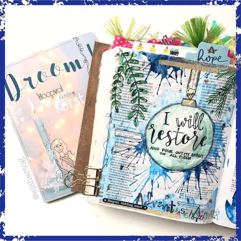 Voorbeeld biblejournaling #droomadvent