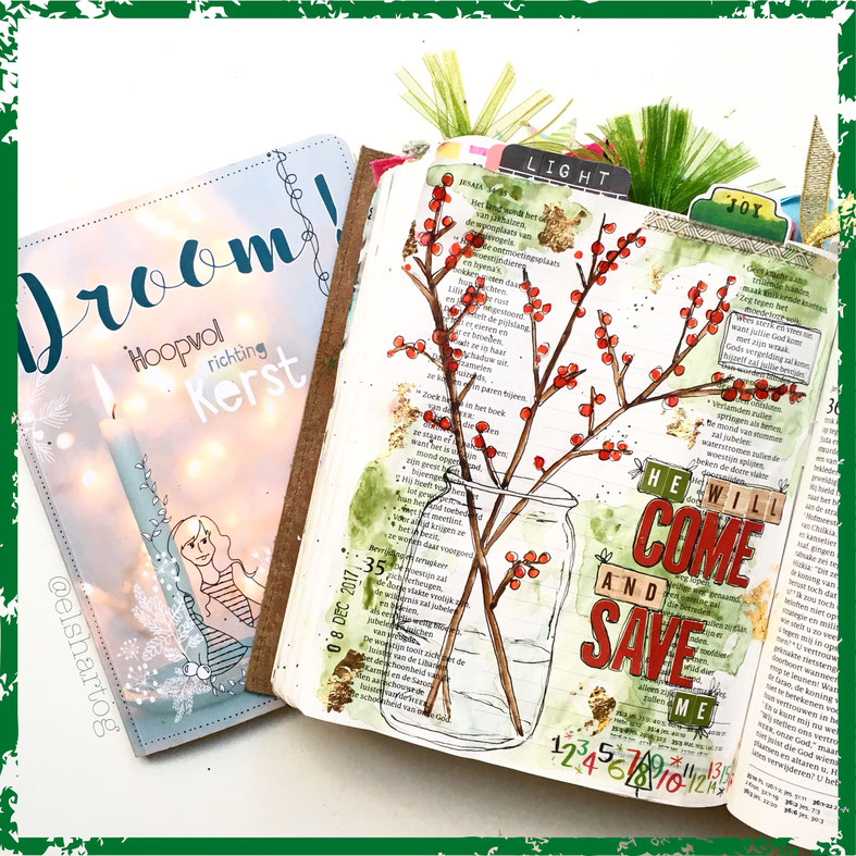 Voorbeeld biblejournaling #droomadvent