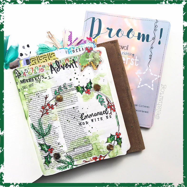 Voorbeeld biblejournaling #droomadvent