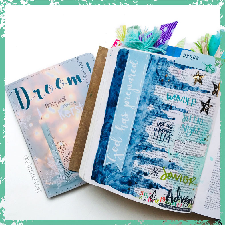 Voorbeeld biblejournaling #droomadvent