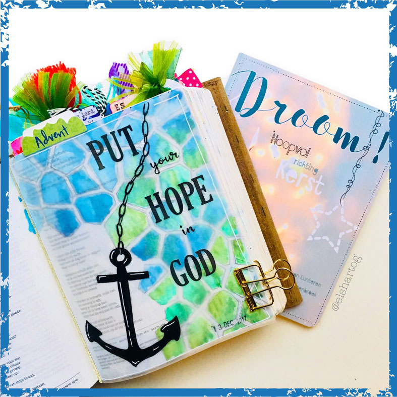 Voorbeeld biblejournaling #droomadvent