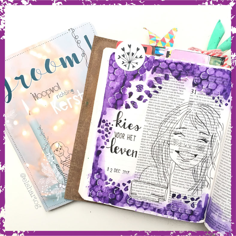Voorbeeld biblejournaling #droomadvent