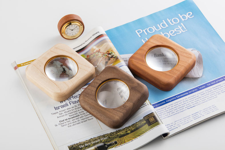 木材　ルーペ　拡大鏡　クラフト　木　Wood　手づくり　ハンドメイド　銘木　メイプル　チェリー　ウォルナット　家具材　希少　樹種