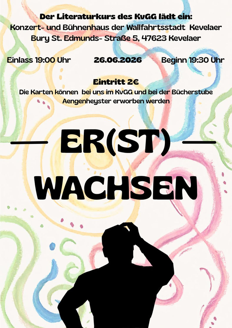 Plakat zur Literaturkursaufführung am 26.06.2026 umd 19.30 Uhr im Konzert- und Bühnenhaus
