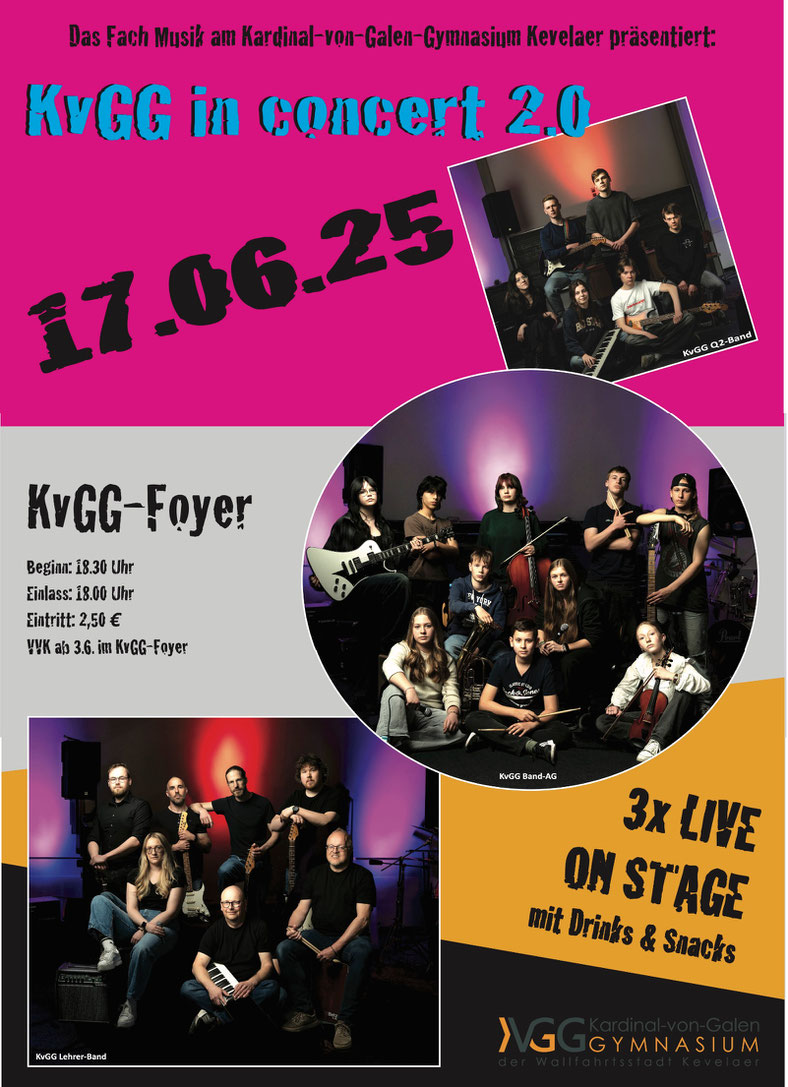 KvGG in concert 2.0 am 17.06.2025 um 18.30 Uhr im KvGG-Foyer