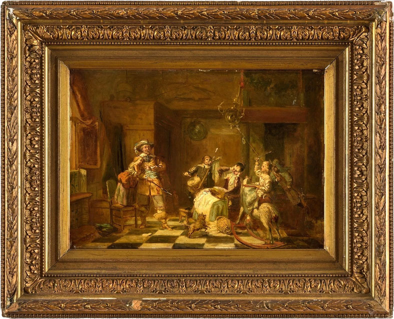 te_koop_aangeboden_een_genre_schilderij_van_de_kunstschilder_david_joseph_bles_1821-1899_hollandse_romantiek