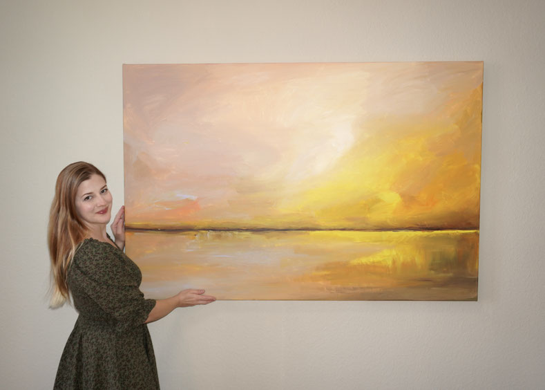 Gemälde "Träumereien", Maße: 150 x 100 x4 cm, Acryl auf extra tiefer Leinwand