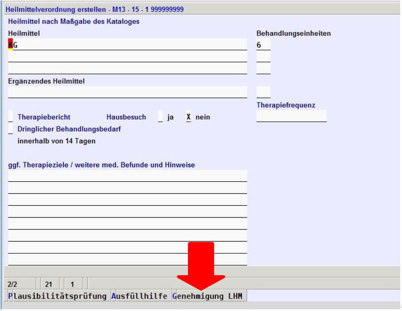 Ärzte Praxisverwaltung Praxissoftware MFA Heilmittelverordnung Heilmittelverordnung ändern EVA