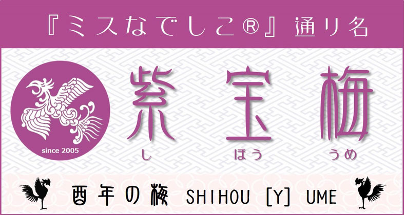 『ミスなでしこ®』通り名【紫宝梅：SHIHOU [Y] UME】アイコン　和×夢 nagomu farm