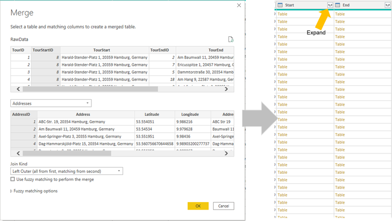 Bing Maps API, Locations endpoint, Power Query, Power BI, M