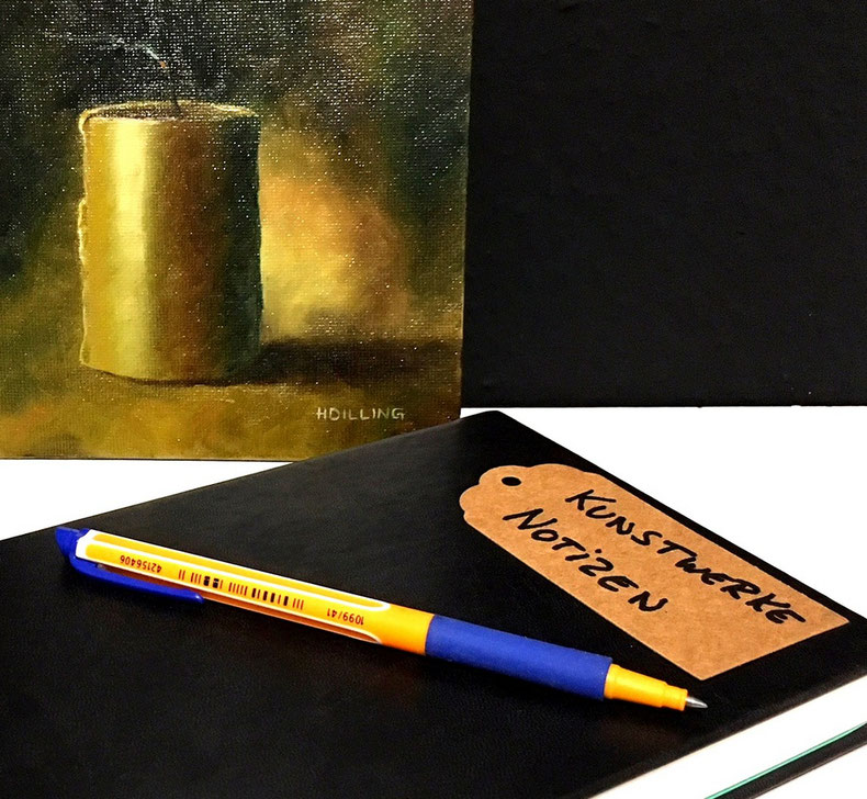 Führe eine Notizbuch über die Kunstwerke, die Du Dir anschaust