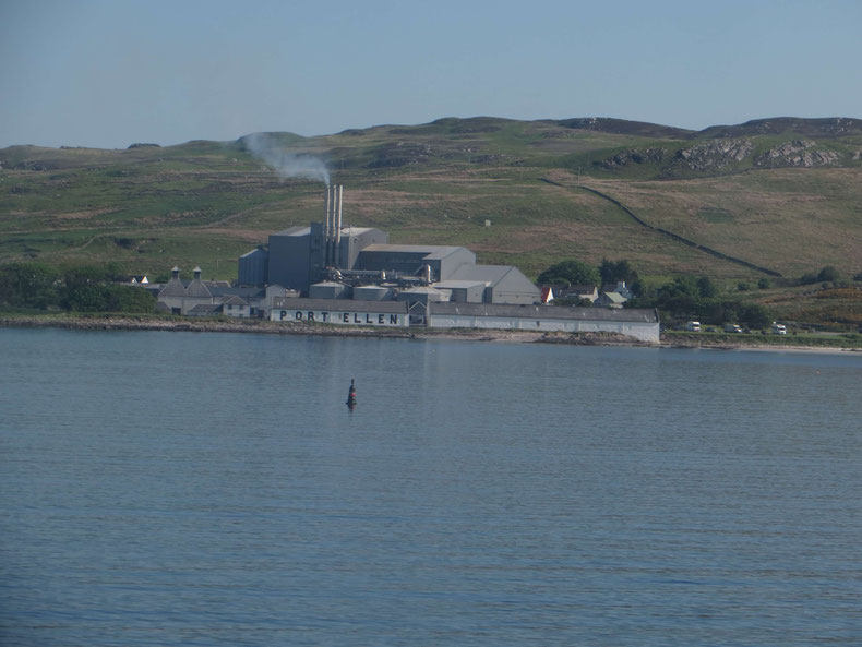 Inoperative Port Ellen Distillery as seen from the ferry