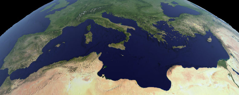 Il Mediterraneo visto dallo spazio