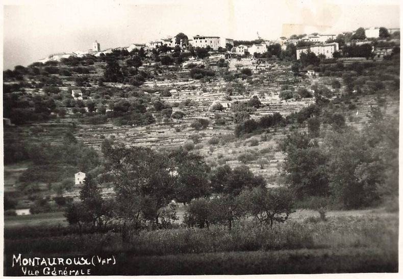 Montauroux, photo prise depuis la route départementale Grasse Draguignan où eurent lieu les combats.