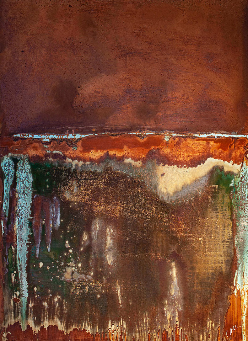 150 x 100 cm Rustpainting with Patina