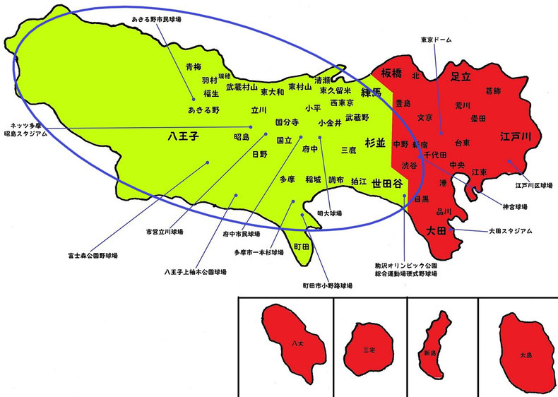 西東京高校野球地図