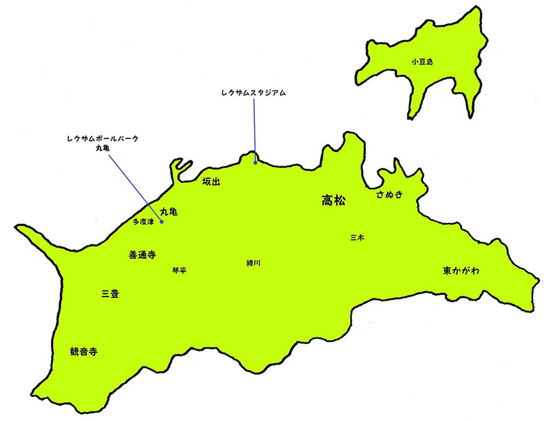香川県高校野球地図