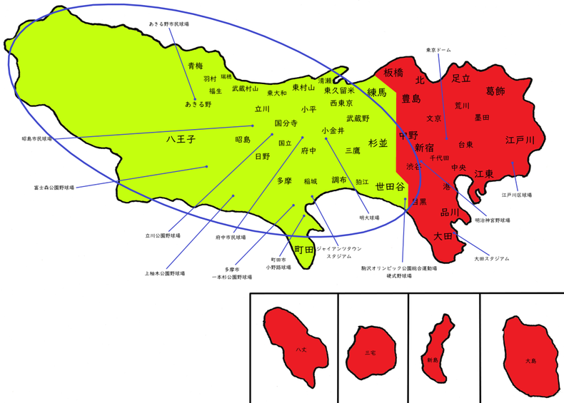 西東京高校野球地図