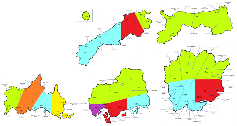 中国高校野球地図
